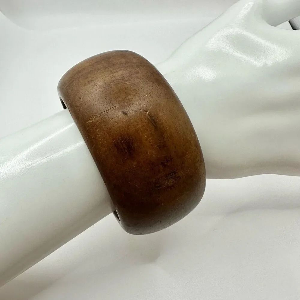 Wooden bangle bracelet